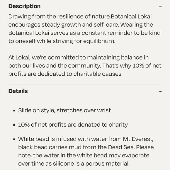 Lokai Floral Botanical bracelet - Picture 6 of 6